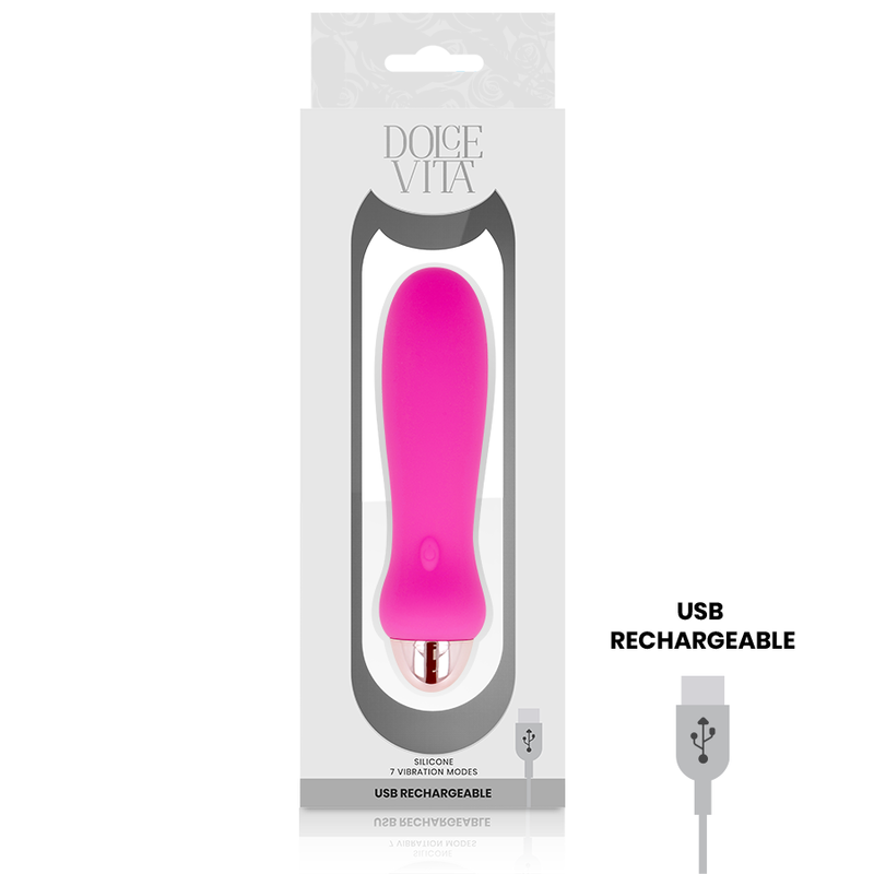 Dolce Vita - Vibrador Recargable Five Rosa 7 Velocidades 3 Dolce Vita - Vibrador Recargable Five Rosa 7 Velocidades - Imagen 3
