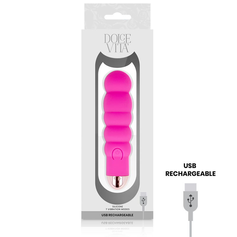Dolce Vita - Vibrador Recargable Six Rosa 7 Velocidades 3 Dolce Vita - Vibrador Recargable Six Rosa 7 Velocidades - Imagen 3