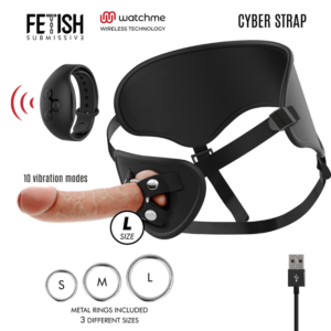 Fetish Submissive Cyber Strap - Arnés con Dildo Control Remoto Tecnología Watchme
