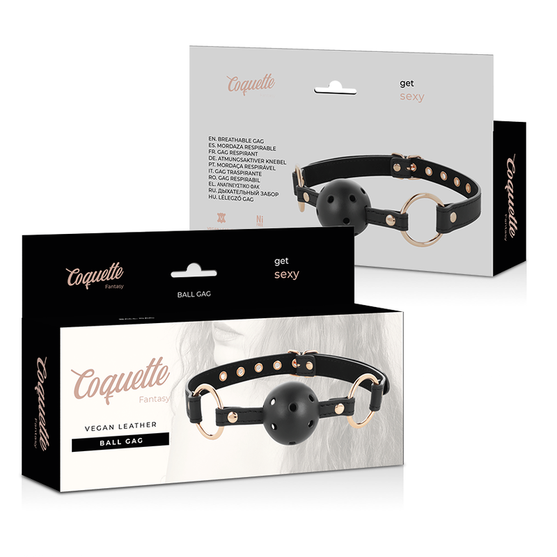 Coquette Chic Desire - Fantasy Mordaza Transpirable Cuero Vegano 6 Coquette Chic Desire - Fantasy Mordaza Transpirable Cuero Vegano - Imagen 6