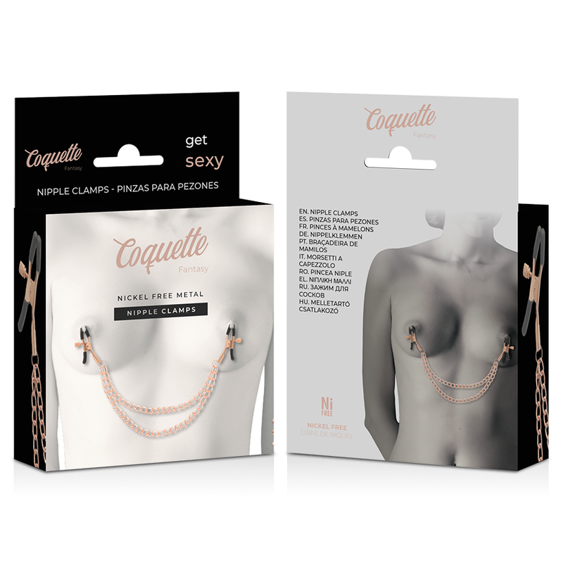 Coquette Chic Desire - Fantasy Pinzas Metalicas Pezones Con Cadena 6 Coquette Chic Desire - Fantasy Pinzas Metalicas Pezones Con Cadena - Imagen 6