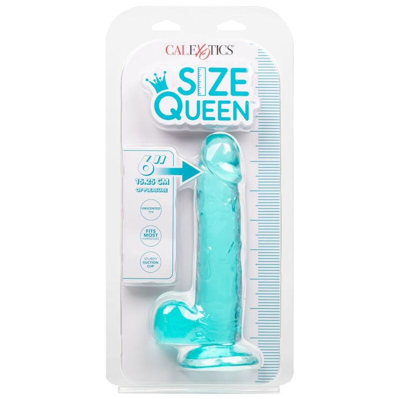 Calexotics - Size Queen Dildo Azul 15.3 Cm 6 Calexotics - Size Queen Dildo Azul 15.3 Cm - Imagen 6