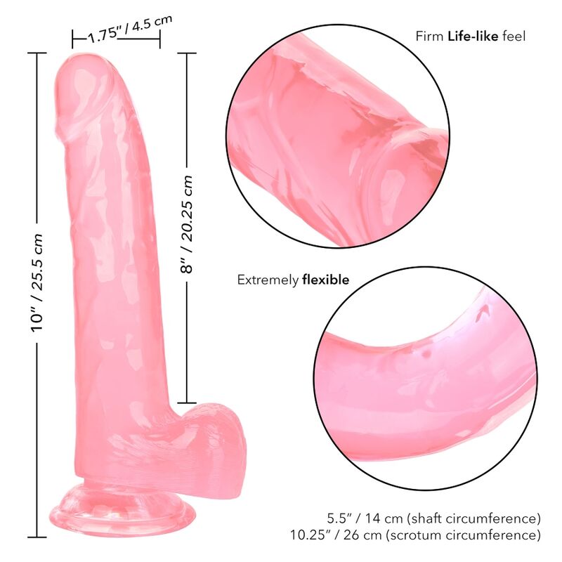 Calexotics - Size Queen Dildo Rosa 20.3 Cm 3 Calexotics - Size Queen Dildo Rosa 20.3 Cm - Imagen 3