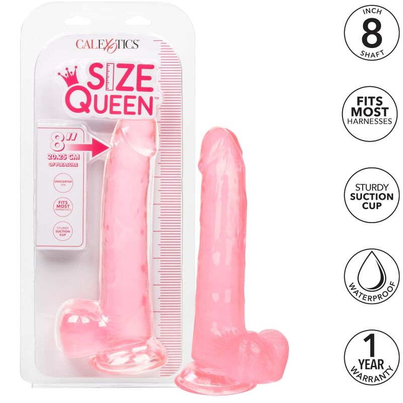 Calexotics - Size Queen Dildo Rosa 20.3 Cm 2 Calexotics - Size Queen Dildo Rosa 20.3 Cm - Imagen 2