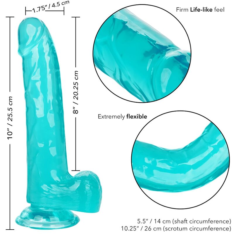 Calexotics - Size Queen Dildo Azul 20.3 Cm 6 Calexotics - Size Queen Dildo Azul 20.3 Cm - Imagen 6