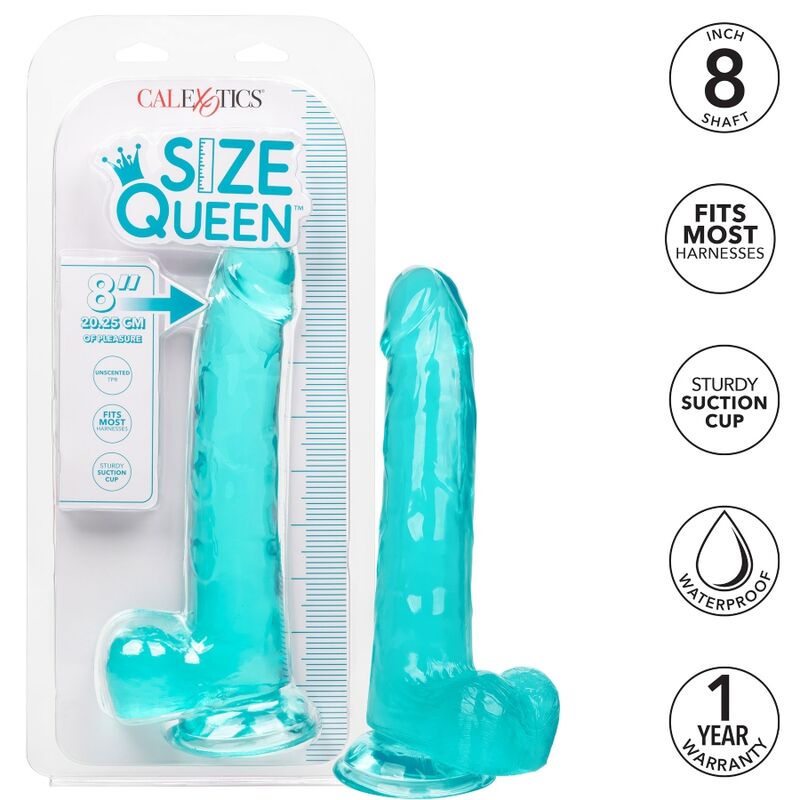 Calexotics - Size Queen Dildo Azul 20.3 Cm 2 Calexotics - Size Queen Dildo Azul 20.3 Cm - Imagen 2