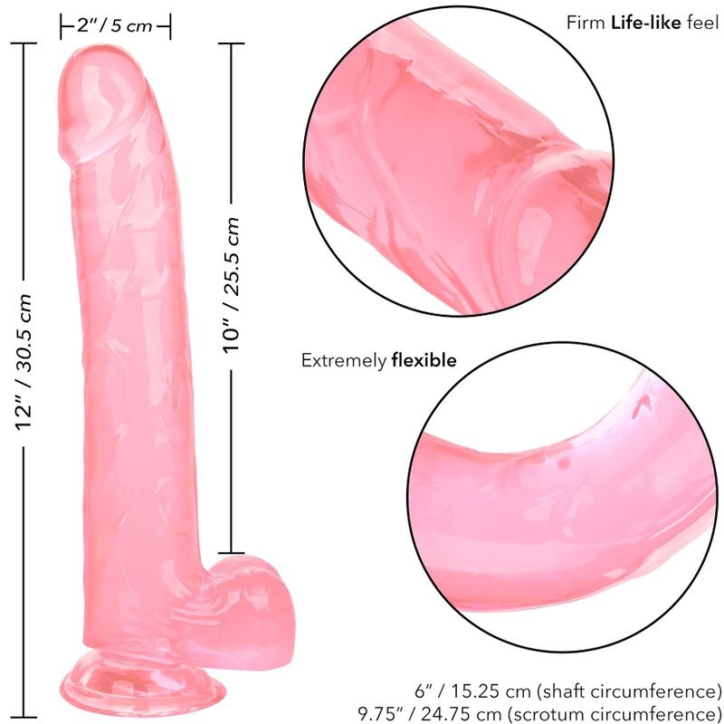 Calexotics - Size Queen Dildo Rosa 25.5 Cm 6 Calexotics - Size Queen Dildo Rosa 25.5 Cm - Imagen 6