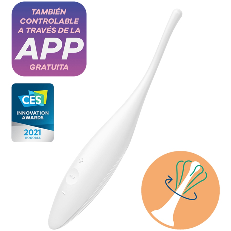 Satisfyer - Twirling Joy Estimulador Clitoris Blanco 1 Satisfyer - Twirling Joy Estimulador Clitoris Blanco
