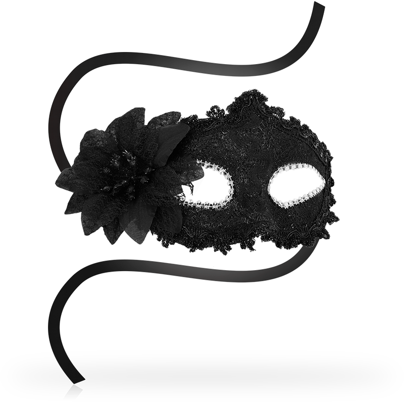 Ohmama - Masks Antizaz Estilo Veneciano Flor Lateral - Negra 2 Ohmama - Masks Antizaz Estilo Veneciano Flor Lateral - Negra - Imagen 2
