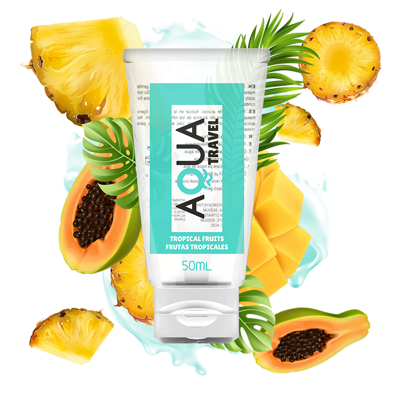 Aqua Travel - Lubricante Base Agua Sabor Frutas Tropicales - 50 Ml 1 Aqua Travel - Lubricante Base Agua Sabor Frutas Tropicales - 50 Ml