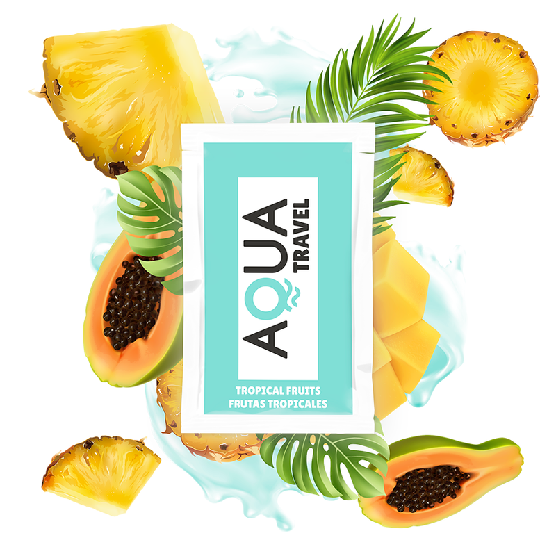 Aqua Travel - Lubricante Base Agua Sabor Frutas Tropicales 6 Ml 1 Aqua Travel - Lubricante Base Agua Sabor Frutas Tropicales 6 Ml