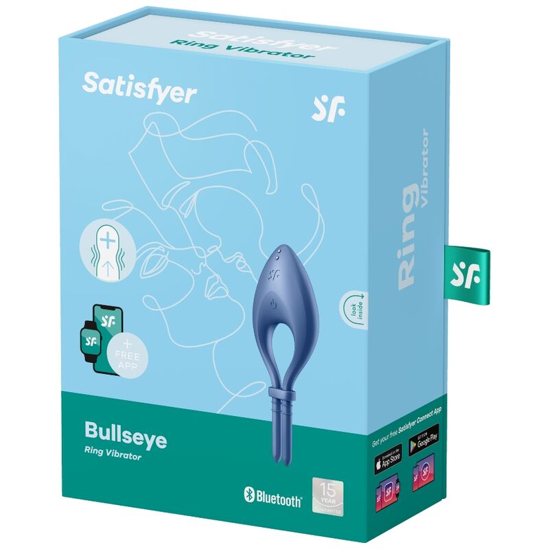 Satisfyer - Bullseye Anillo Vibrador App Azul 3 Satisfyer - Bullseye Anillo Vibrador App Azul - Imagen 3