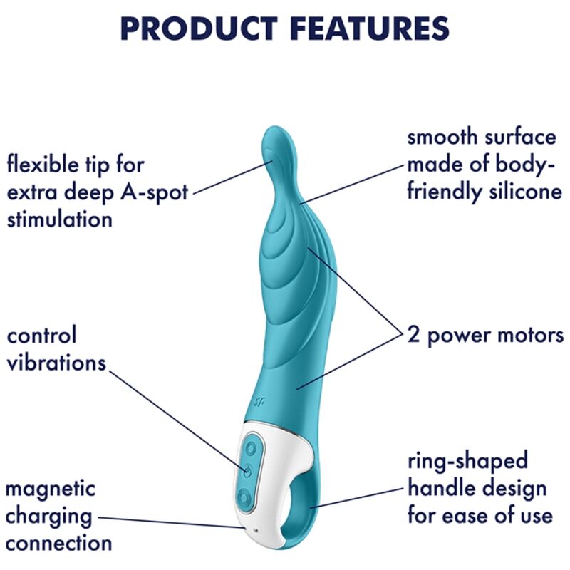 Satisfyer - Amazing 2 Vibrador Punto A Turquesa 4 Satisfyer - Amazing 2 Vibrador Punto A Turquesa - Imagen 4