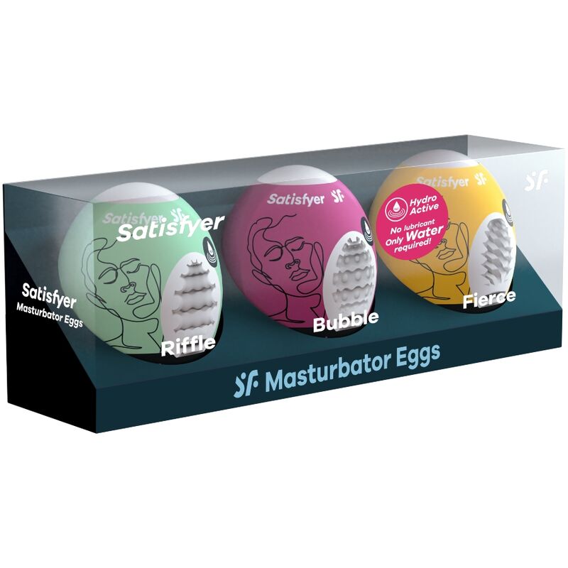 Satisfyer - 3 Huevos Masturbadores Riffle, Bubble &Amp; Fierce 2 Satisfyer - 3 Huevos Masturbadores Riffle, Bubble &Amp; Fierce - Imagen 2