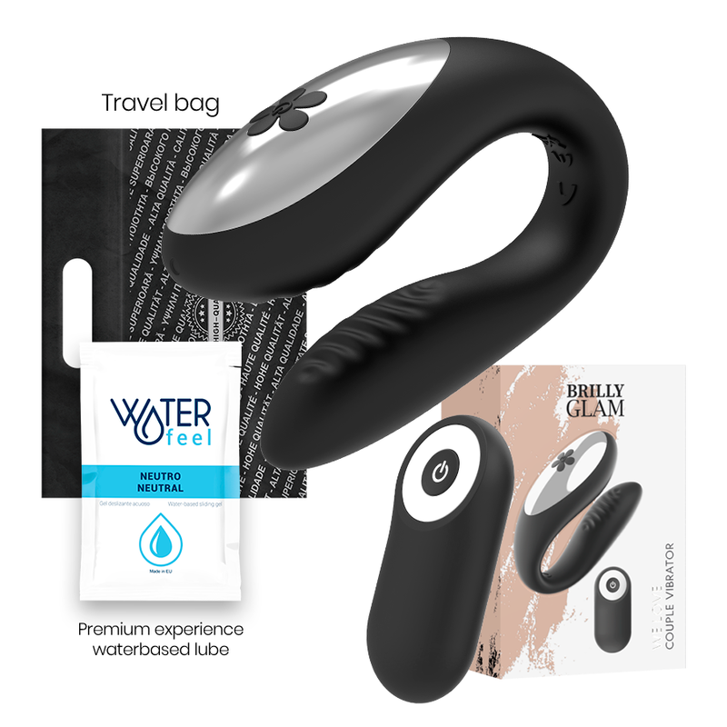 Brilly Glam - We Love Vibrador Para Parejas Control Remoto Negro 1 Brilly Glam - We Love Vibrador Para Parejas Control Remoto Negro