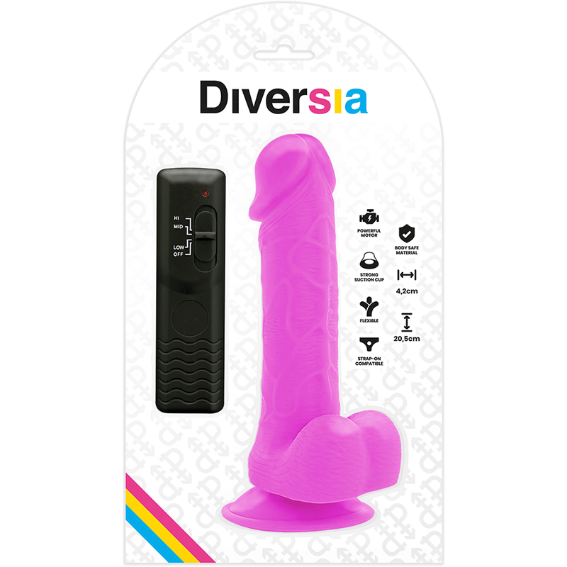 Diversia - Dildo Realístico Flexible Con Vibración Lila 20.5 Cm -O- 4.2 Cm 7 Diversia - Dildo Realístico Flexible Con Vibración Lila 20.5 Cm -O- 4.2 Cm - Imagen 7