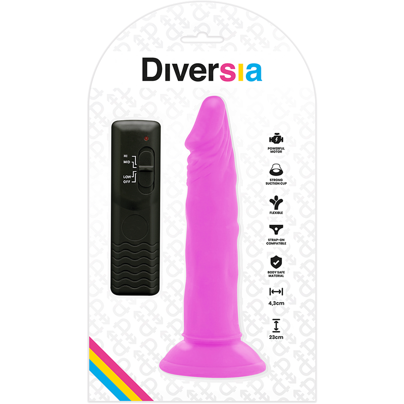 Diversia - Dildo Realístico Flexible Con Vibración Lila 23 Cm -O- 4.3 Cm 7 Diversia - Dildo Realístico Flexible Con Vibración Lila 23 Cm -O- 4.3 Cm - Imagen 7