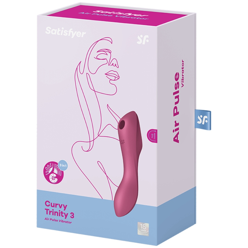 Satisfyer - Curvy Trinity 3 Estimulador Y Vibrador Rojo 3 Satisfyer - Curvy Trinity 3 Estimulador Y Vibrador Rojo - Imagen 3