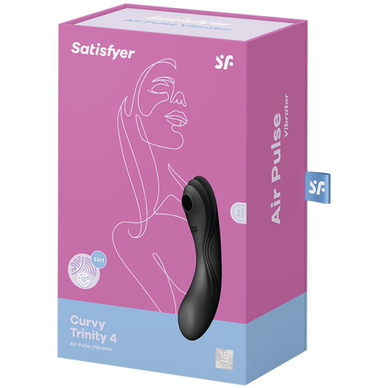 Satisfyer - Curvy Trinity 4 Estimulador Y Vibrador Negro 3 Satisfyer - Curvy Trinity 4 Estimulador Y Vibrador Negro - Imagen 3