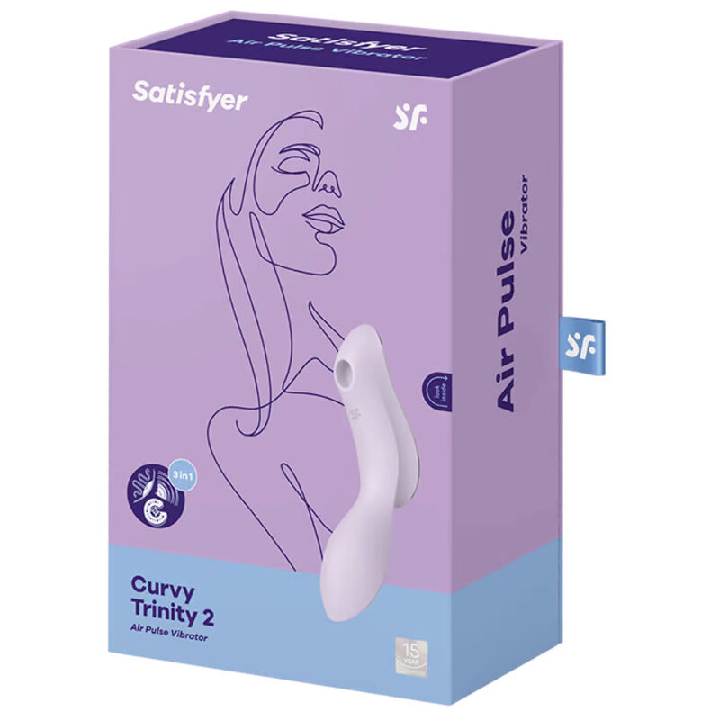Satisfyer Curvy Trinity 2 Estimulador Y Vibrador - Morado 8 Satisfyer Curvy Trinity 2 Estimulador Y Vibrador - Morado - Imagen 8