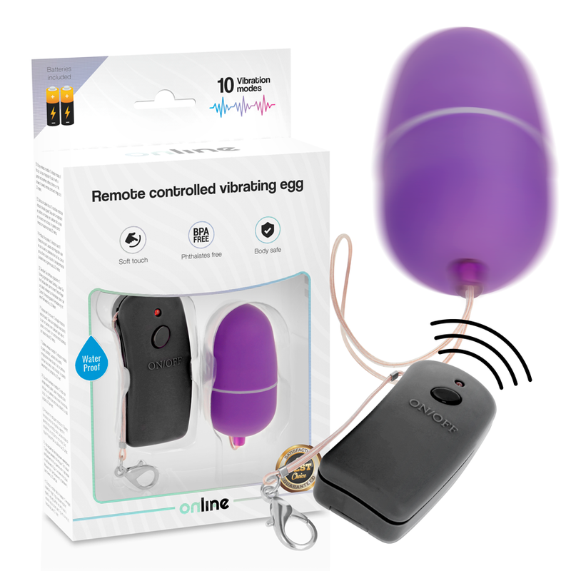 Online - Huevo Vibrador Con Mando Control Remoto Lila 1 Online - Huevo Vibrador Con Mando Control Remoto Lila