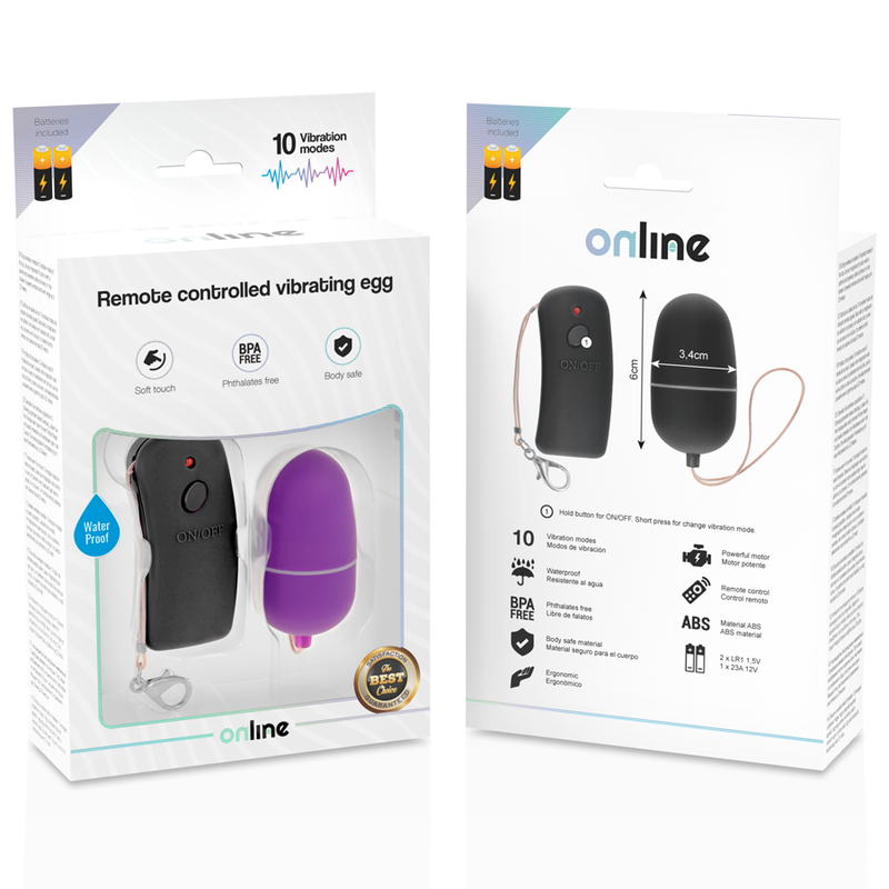 Online - Huevo Vibrador Con Mando Control Remoto Lila 4 Online - Huevo Vibrador Con Mando Control Remoto Lila - Imagen 4