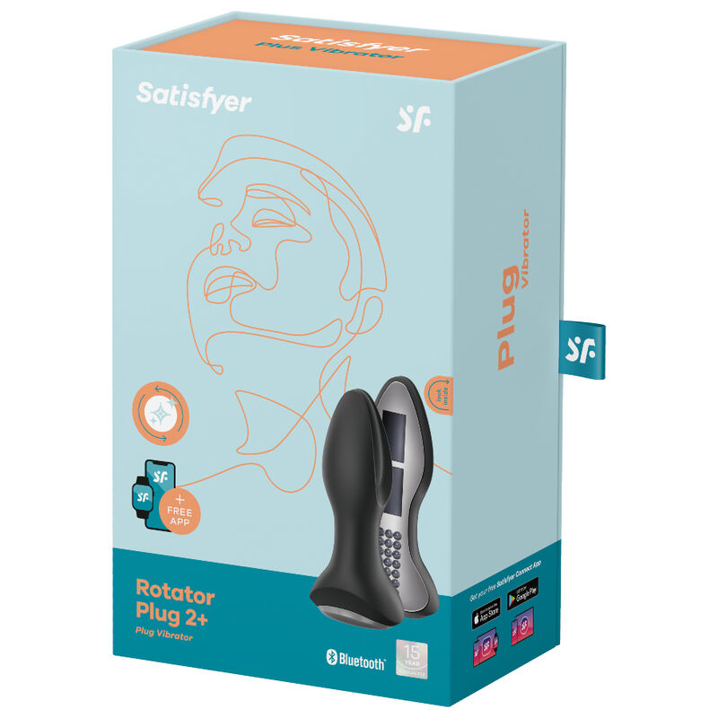 Satisfyer - Rotator Plug 2+ Plug Vibrador App Negro 5 Satisfyer - Rotator Plug 2+ Plug Vibrador App Negro - Imagen 5