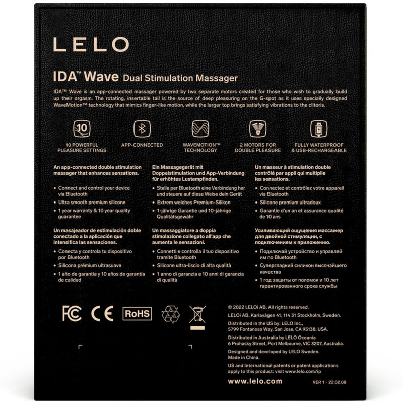 Lelo - Ida Wave Masajeador Parejas Negro 5 Lelo - Ida Wave Masajeador Parejas Negro - Imagen 5