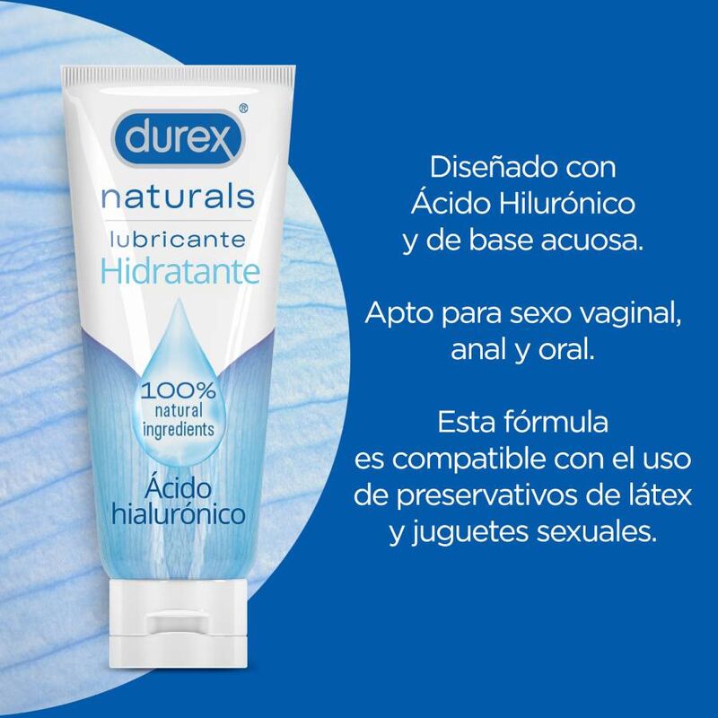 Durex - Naturals Lubricante Hidratante 100 Ml 2 Durex - Naturals Lubricante Hidratante 100 Ml - Imagen 2
