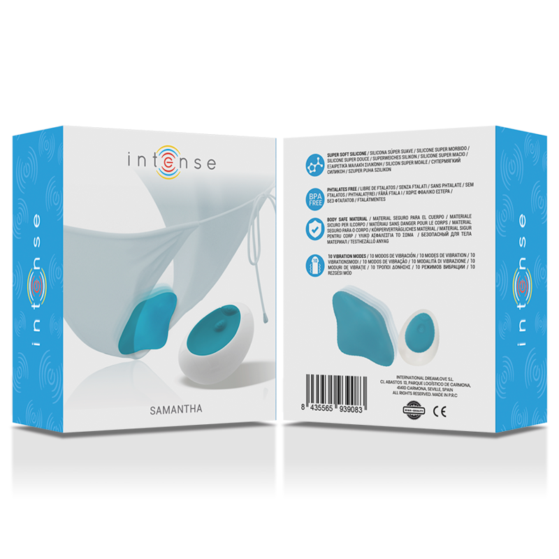 Intense - Samantha Pantie Control Remoto Azul 7 Intense - Samantha Pantie Control Remoto Azul - Imagen 7
