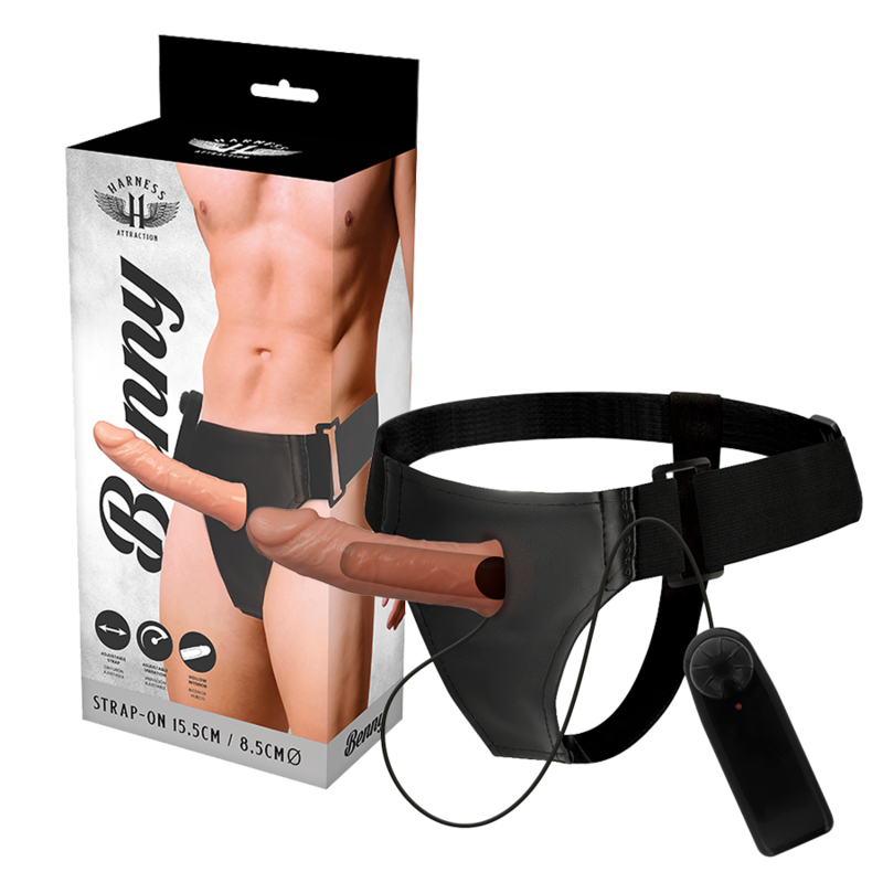 Harness Attraction - Arnés Hueco Benny Con Vibrador 15 Cm -O- 4.5 Cm 1 Harness Attraction - Arnés Hueco Benny Con Vibrador 15 Cm -O- 4.5 Cm