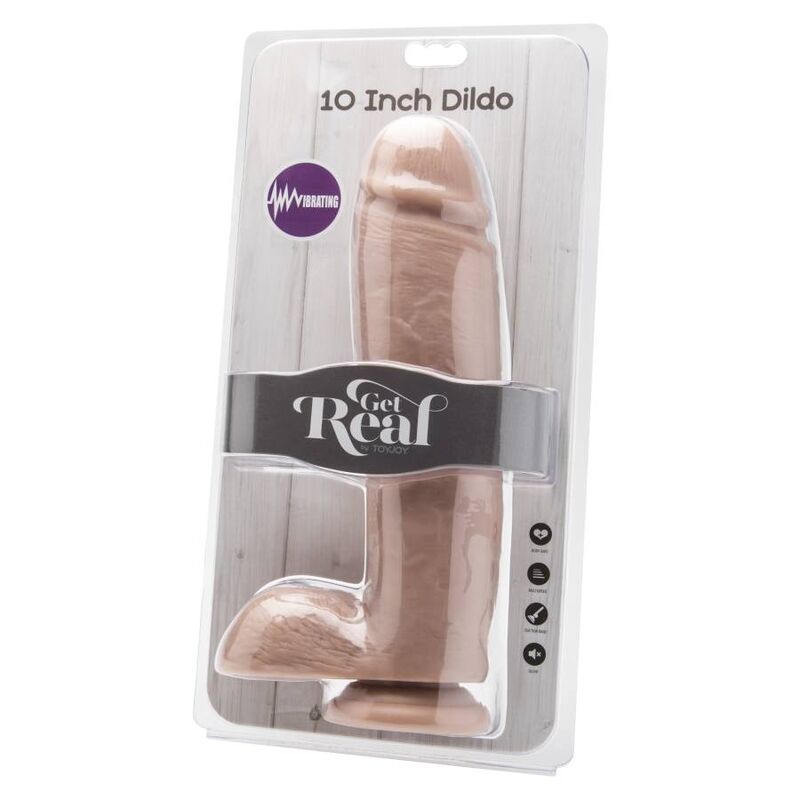 Get Real - Dildo 25,5 Cm Con Testículos Vibrador Natural 2 Get Real - Dildo 25,5 Cm Con Testículos Vibrador Natural - Imagen 2