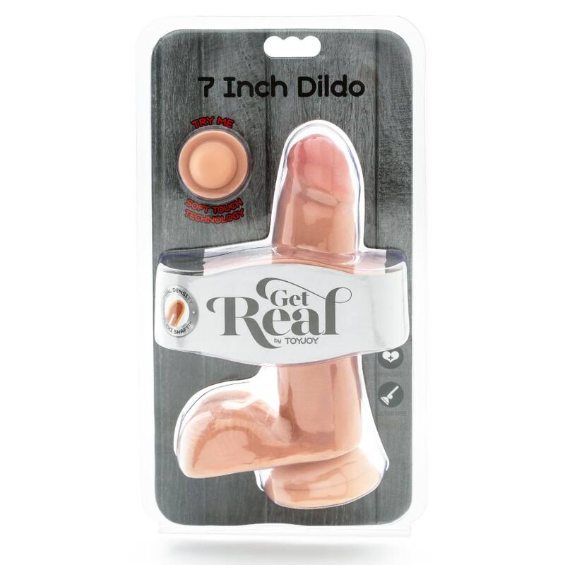 Get Real - Dual Density Dildo 12 Cm Con Testículos Natural 3 Get Real - Dual Density Dildo 12 Cm Con Testículos Natural - Imagen 3