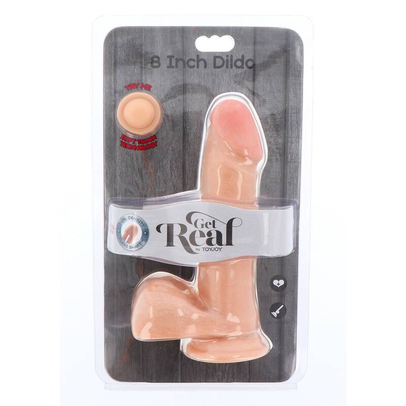 Get Real - Dual Density Dildo 18 Cm Con Testículos Natural 3 Get Real - Dual Density Dildo 18 Cm Con Testículos Natural - Imagen 3