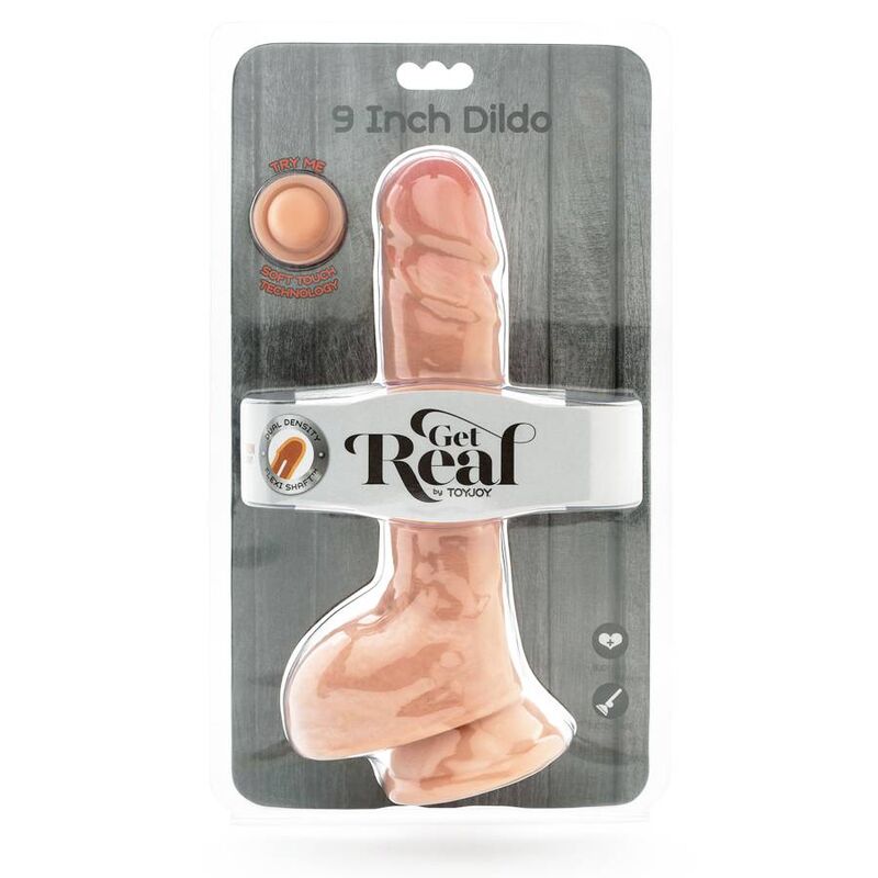 Get Real - Dual Density Dildo 25,5 Cm Con Testículos Natural 3 Get Real - Dual Density Dildo 25,5 Cm Con Testículos Natural - Imagen 3