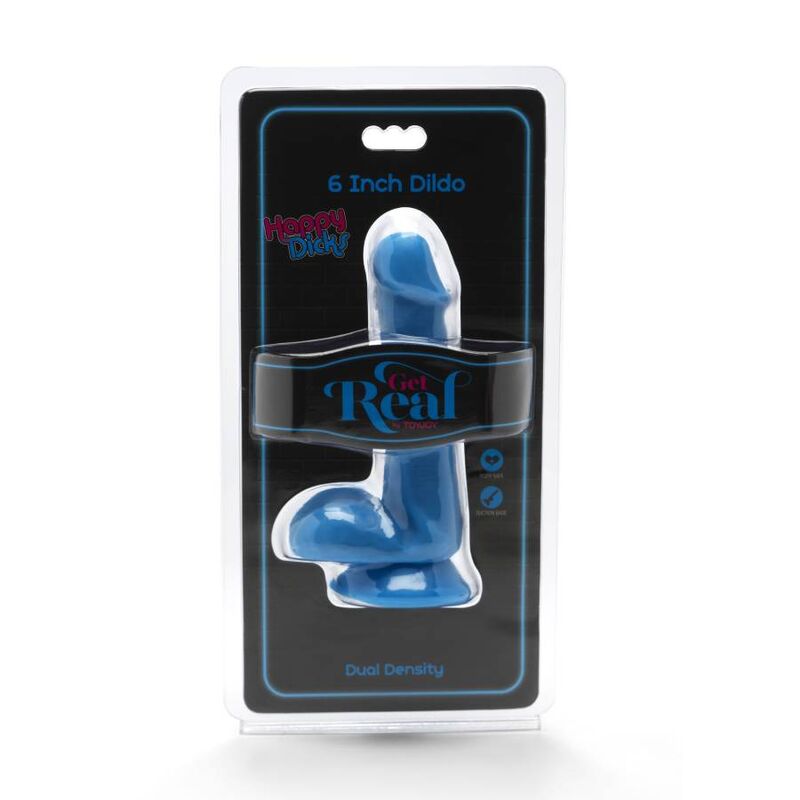 Get Real - Happy Dicks Dildo 12 Cm Con Testículos Azul 2 Get Real - Happy Dicks Dildo 12 Cm Con Testículos Azul - Imagen 2