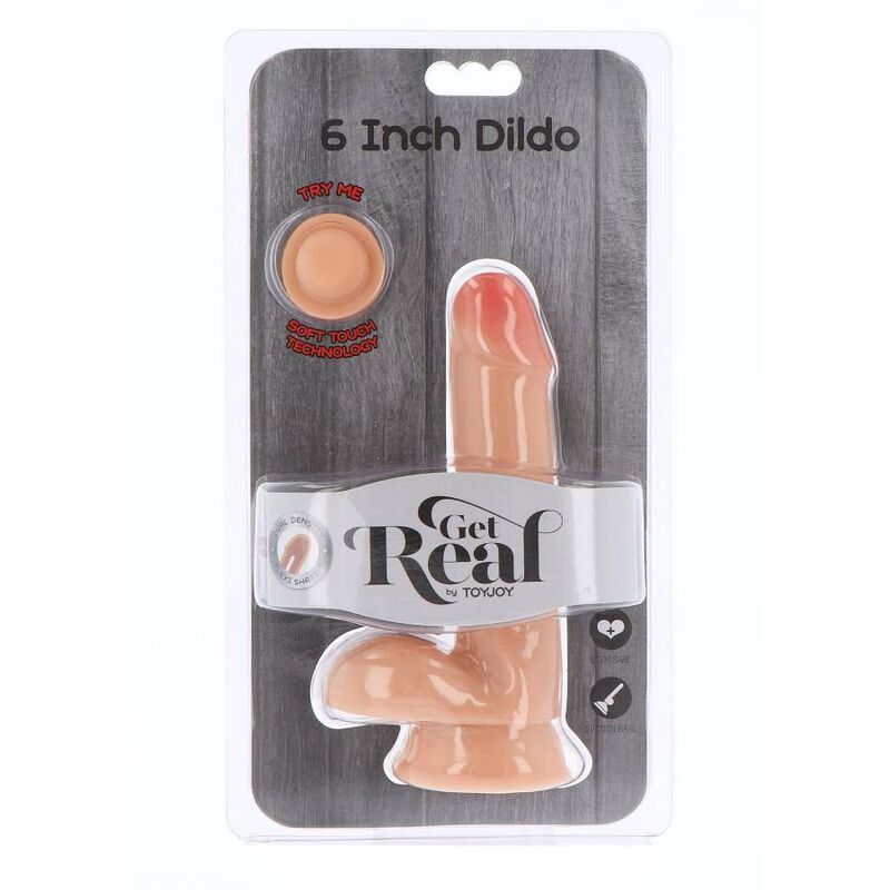 Get Real - Dual Density Dildo 17 Cm Con Testículos Natural 2 Get Real - Dual Density Dildo 17 Cm Con Testículos Natural - Imagen 2