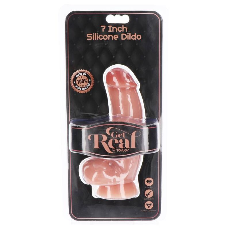 Get Real - Dildo Silicona 18 Cm Con Testículos Natural 4 Get Real - Dildo Silicona 18 Cm Con Testículos Natural - Imagen 4
