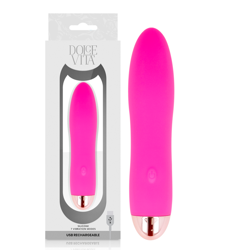 Dolce Vita - Vibrador Recargable Four Rosa 7 Velocidades 1 Dolce Vita - Vibrador Recargable Four Rosa 7 Velocidades