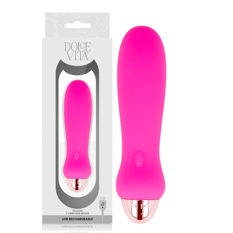 Dolce Vita - Vibrador Recargable Five Rosa 7 Velocidades 1 Dolce Vita - Vibrador Recargable Five Rosa 7 Velocidades