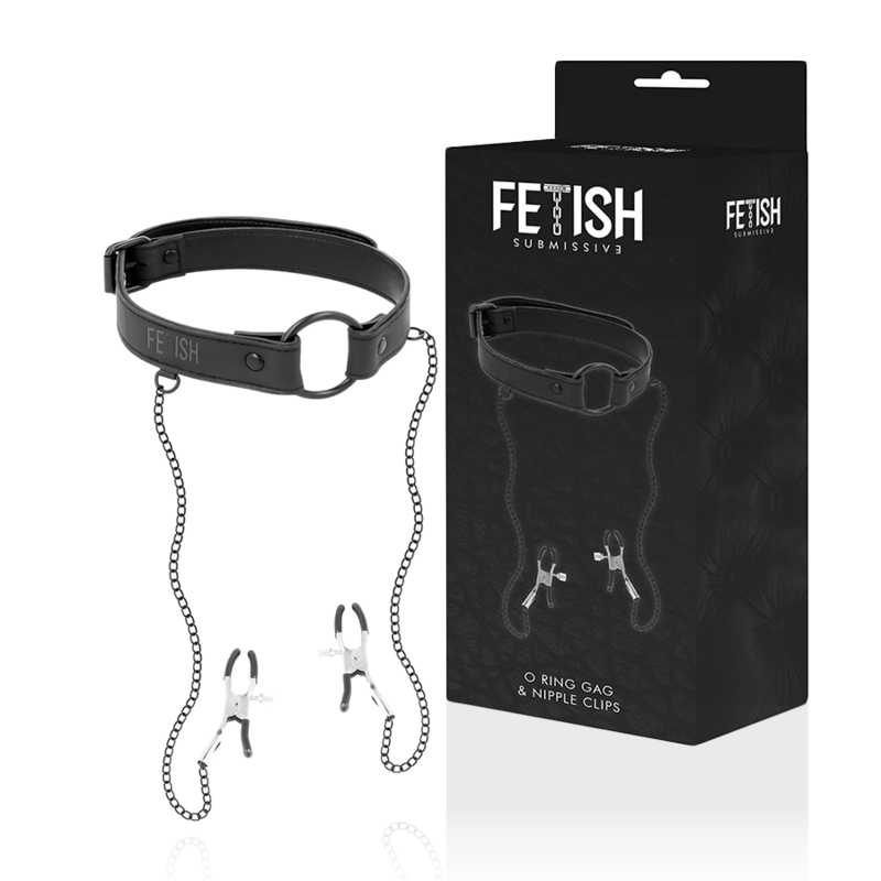 Fetish Submissive - Anilla Mordaza Con Pinzas Para Pezones 2 Fetish Submissive - Anilla Mordaza Con Pinzas Para Pezones - Imagen 2