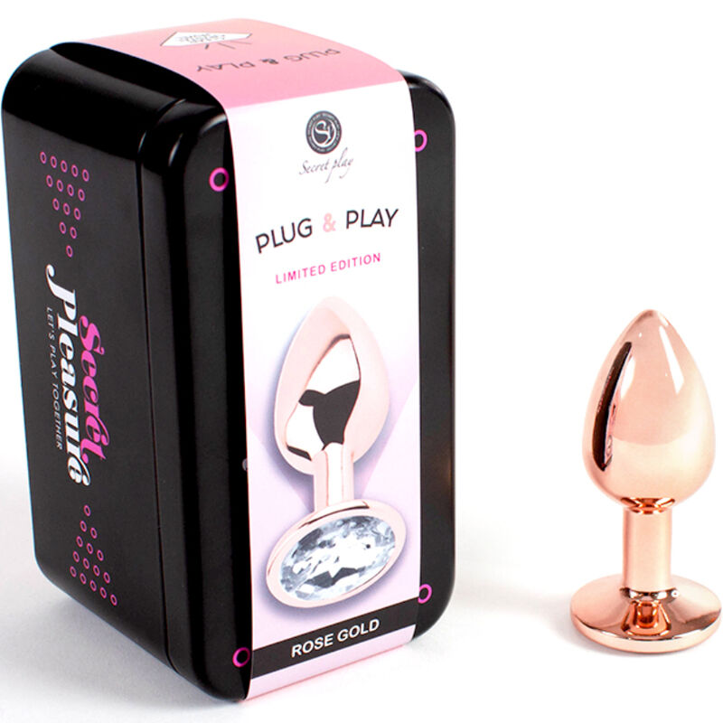 Secretplay - Metal Butt Plug Oro Rosa Talla S 7 Cm 2 Secretplay - Metal Butt Plug Oro Rosa Talla S 7 Cm - Imagen 2