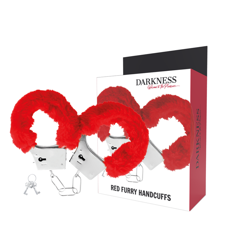 Darkness - Esposas Metal Forradas Rojo 1 Darkness - Esposas Metal Forradas Rojo