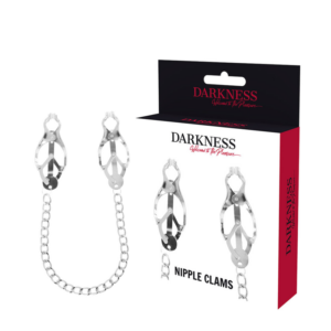 Darkness - Abrazadera Pezones Metal con Cadena