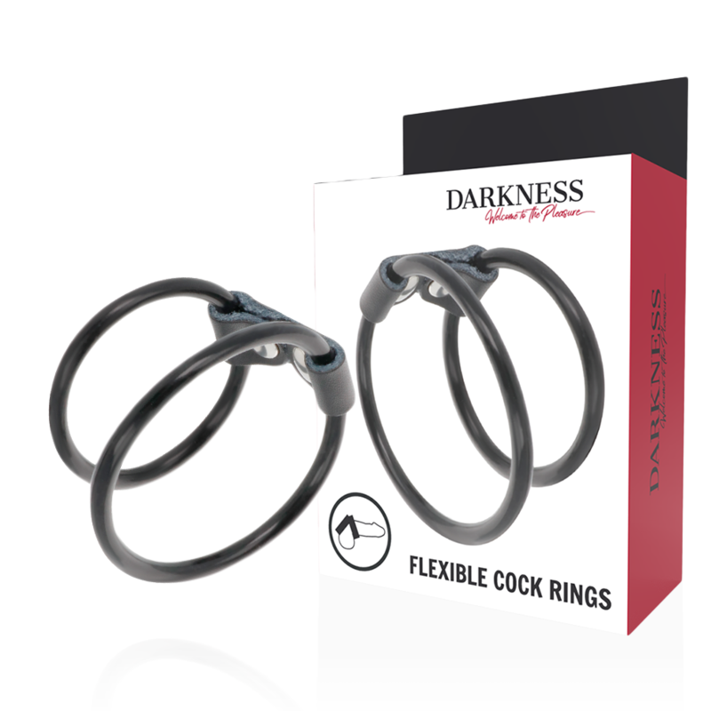 Darkness - Anilla Flexible Doble Para El Pene 1 Darkness - Anilla Flexible Doble Para El Pene