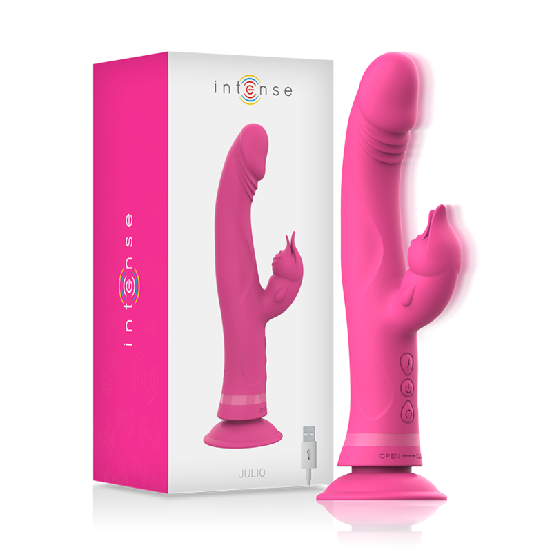 Intense - Julio Vibrador Rabbit Silicona Rosa 1 Intense - Julio Vibrador Rabbit Silicona Rosa