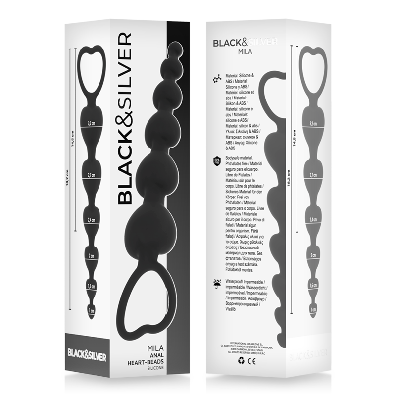 Black&Amp;Silver - Mila Cadena Anal De Corazones 18 Cm 6 Black&Amp;Silver - Mila Cadena Anal De Corazones 18 Cm - Imagen 6