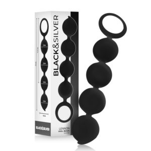 Black&silver - Lennon Rosario Anal 4 Esferas Silicona 15 Cm