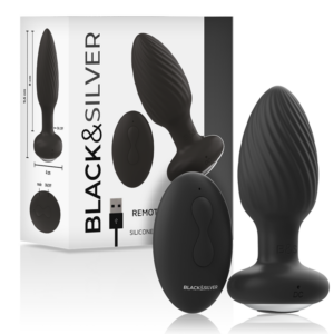 Black&silver - Wells Plug Rotador Anal Silicona Control Remoto