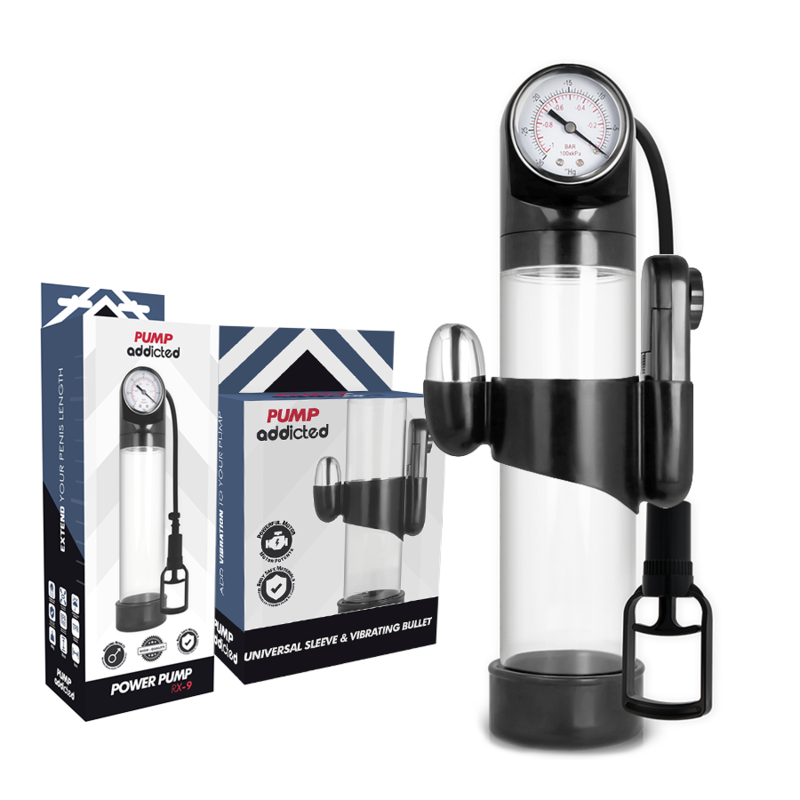 Pump Addicted - Bomba Erección Rx9 Transparente Con Vibrador 2 Pump Addicted - Bomba Erección Rx9 Transparente Con Vibrador - Imagen 2
